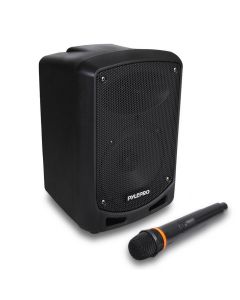 Pyle Bluetooth Karaoke PA Speaker - Indoor / Outdoor Portable Sound System with Wireless Mic, Audio Recording, Rechargeable battery, USB / SD Reader, Stand Mount - For Party, Crowd Control